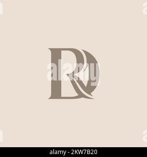RD logo initial design luxury symbol. Vector illustration EPS.8 EPS.10 Stock Vector