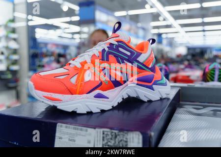 Tyumen, Russia-August 12, 2022: Skechers shoes display for sale. Skechers USA, Inc. an American lifestyle and footwear company Stock Photo - Alamy