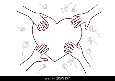 Businesswoman Touching and Holding Heart Beat Sketch Stock Illustration -  Illustration of analysis, drawing: 100406649