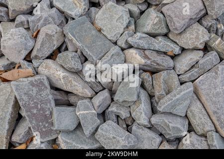 The texture of coarse gravel lying on the floor Stock Photo
