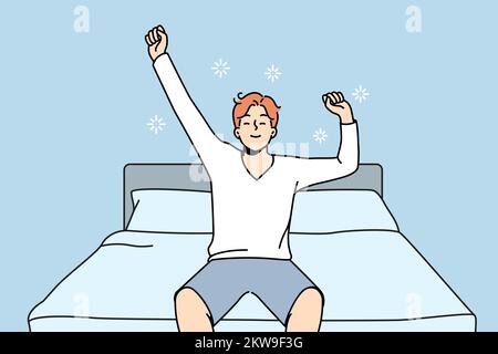 man waking up clipart
