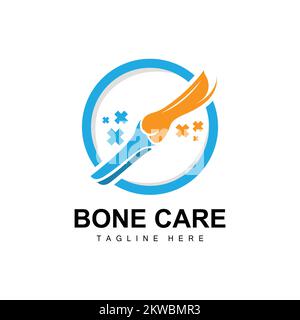 Bone Care Logo, Body Health Vector, Design For Bone Health, Pharmacy, Hospital, Health Product Brand Stock Vector