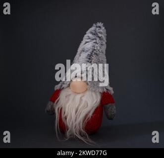 Christmas Gonk. Christmas and New Year concept, greeting card, copy space Stock Photo