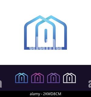 house logo in modern and minimalist style Stock Vector