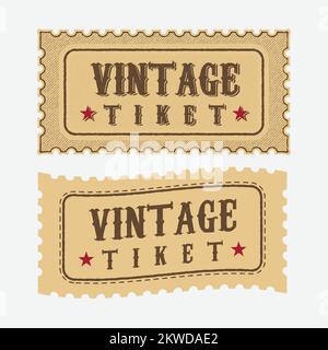 retro vintage ticket frame element Stock Vector