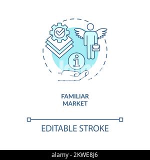 Familiar market concept turquoise icon Stock Vector