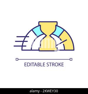 Measure time RGB color icon Stock Vector
