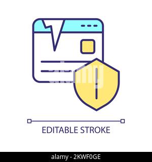 Corrupted file RGB color icon Stock Vector