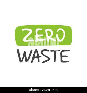 Zero waste concept. Recycle, reuse and reduce. Ecological lifestyle and sustainable developments. Vector object isolated on white background. Stock Vector