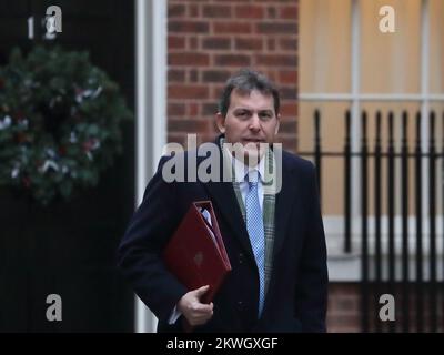 Downing Street, London, UK. 29th Nov, 2022. Chief Secretary to the Treasury John Glen arrives for the Cabinet Meeting at No 10 Downing Street. Stock Photo