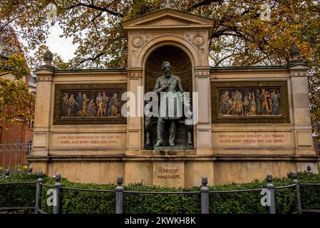 Berlin, Germany. November 2022. Statue of Albrecht von Graefe in Berlin. High quality photo Stock Photo