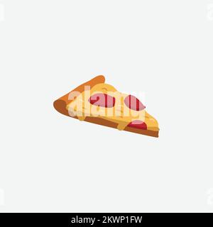 Modern Pizza Icon Hand Drawn Pizza Stock Vector. Vector illustration Stock Vector