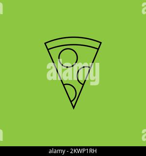 Modern Pizza Icon Hand Drawn Pizza Stock Vector. Vector illustration Stock Vector