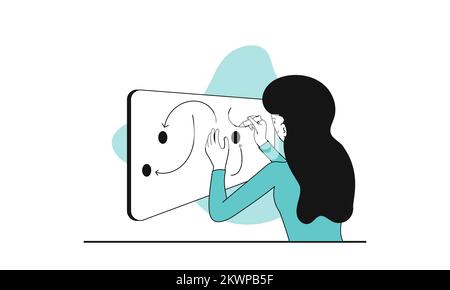 Write strategy and concept of creating, marketing and sharing of digital content vector illustration concept. Content marketing advertising and creati Stock Vector
