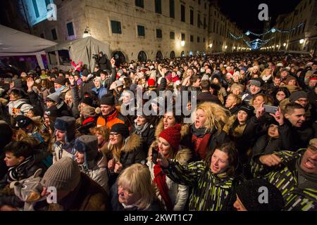 01.01.2015., Croatia, Dubrovnik - New Year's Eve 2015 in Stradun.  Photo: Grgo Jelavic/PIXSELL Stock Photo