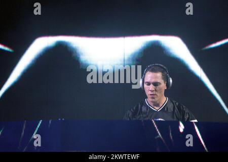 DJ Tiesto during the 2015 ULTRA Europe dance music festival at Split, Croatia. Stock Photo