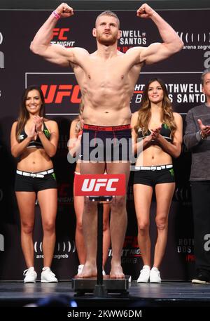 09.04.2016., Arena Zagreb, Zagreb, Croatia - Fight Night Zagreb: Official Weigh-in. Jan Blachowicz.  Photo: Slavko Midzor/PIXSELL  Stock Photo