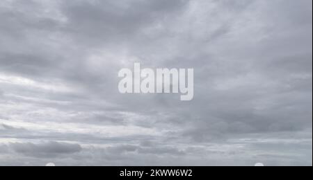Beautiful cloudy, stormy sky during autumn on a nice day Stock Photo