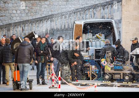 The set of Robin Hood: Origins grows bigger and bigger. The largest ever film production in Croatian history is produced by Leonardo DiCaprio Stock Photo