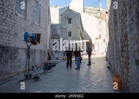 The set of Robin Hood: Origins grows bigger and bigger. The largest ever film production in Croatian history is produced by Leonardo DiCaprio Stock Photo