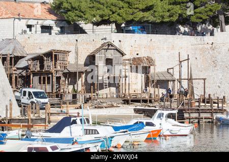 The set of Robin Hood: Origins grows bigger and bigger. The largest ever film production in Croatian history is produced by Leonardo DiCaprio Stock Photo