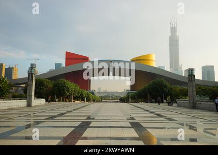 SHENZHEN - OCT 20: ShenZhen city hall on October 20, 2014 in Shenzhen, China. ShenZhen is regarded as one of the most successful Special Economic Zone Stock Photo