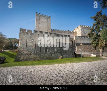 Saint George Castle (Castelo de Sao Jorge) - Lisbon, Portugal Stock Photo
