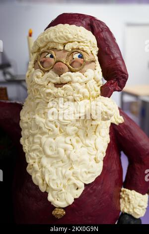 The Santa Claus Christmas creation at Cadbury World in Birmingham. The ...
