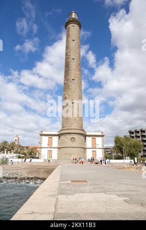 Maspalomas lighthouse at Gran Canaria, Canary Islands, Spain Stock Photo