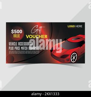Creative Modern Professional Gift voucher coupon design Stock Vector