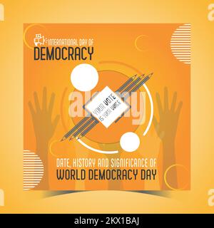 International Democracy Day Creative professional Social media Banner design Stock Vector