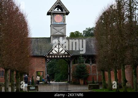 Arley Hall and Gardens clock tower Stock Photo