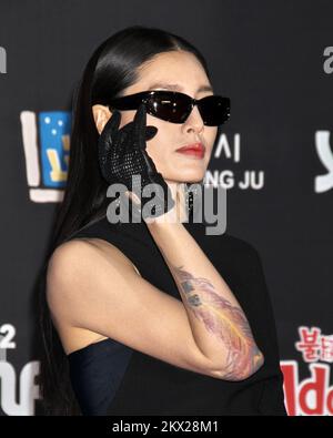 Osaka, Japan. 30th Nov, 2022. South Korean dancer Monica attends a red carpet event of the 2022 MAMA(Mnet Asian Music Awards) in Osaka, Japan on Wednesday, November 30, 2022. Photo by Keizo Mori/UPI Credit: UPI/Alamy Live News Stock Photo