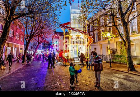 The Christmas Market In Primrose Hill 2022 London UK Stock Photo