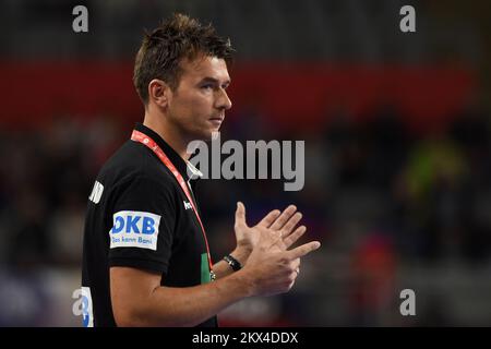 19.01.2018., Varazdin Arena, Varazdin, Croatia - 2018 European Men's Handball Championship, Group II, 1th round Germany vs. Czech Republic. Coach Christian Prokop. Photo: Vjeran Zganec Rogulja/PIXSELL  Stock Photo