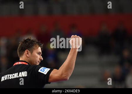 19.01.2018., Varazdin Arena, Varazdin, Croatia - 2018 European Men's Handball Championship, Group II, 1th round Germany vs. Czech Republic. Coach Christian Prokop. Photo: Vjeran Zganec Rogulja/PIXSELL  Stock Photo