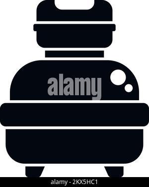Rotary compressor icon simple vector. Air machine. Pressure tank Stock ...