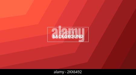 Red Linear Gradient Background Cover Minimal Vector Backdrop Geometric Wallpaper Stock Vector