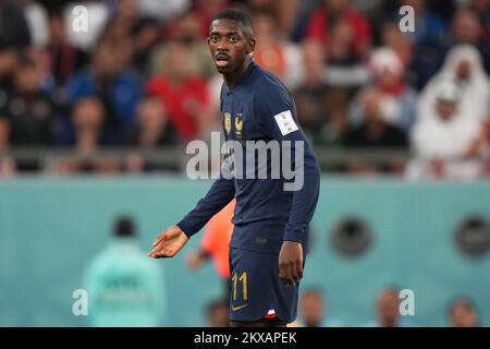 Ousmane Dembele of France during the FIFA World Cup Qatar 2022 match, Group D, between Tunisia v France played at Education City Stadium on Nov 30, 2022 in Doha, Qatar. (Photo by Bagu Blanco / PRESSIN) Credit: PRESSINPHOTO SPORTS AGENCY/Alamy Live News Stock Photo