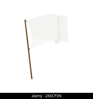 Flag white icon sign vector isolated on white background Illustration Stock Vector