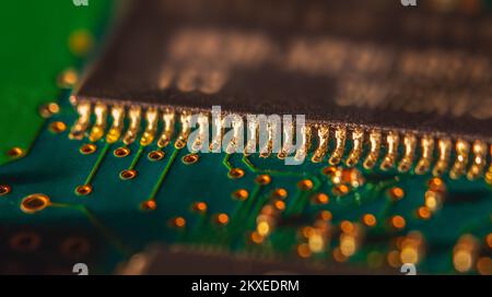 Background image texture of Motherboard digital microchips Stock Photo