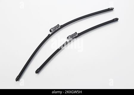 Car wipers isolated on white background with clipping path Stock Photo