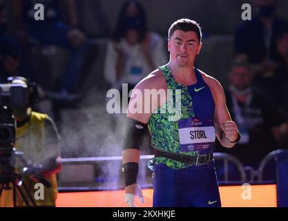 David Storl of Germany competes in the Men's Shot put during IAAF World Challenge Zagreb 2020 - 70. Boris Hanzekovic Memorial at University park on September 14, 2020 in Zagreb, Croatia. Photo: Marko Prpic/PIXSELL Stock Photo