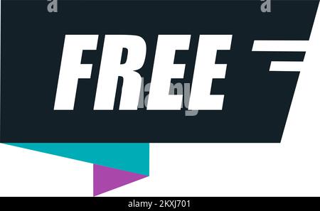 Price tag label with FREE text. Vector illustration Stock Vector