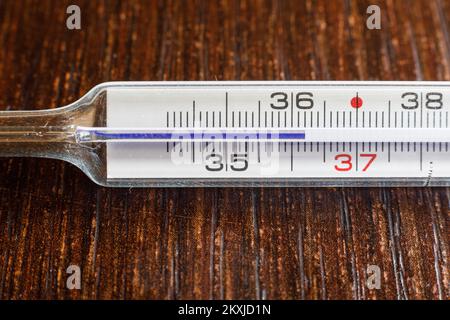 Gallium thermometer in Zagreb, Croatia on 29. October, 2020. Photo: Davor Puklavec/PIXSELL Stock Photo