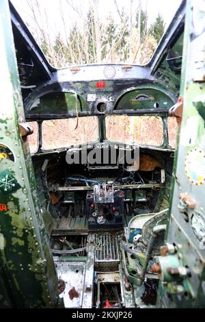 Abandoned Douglas C-47 at Zeljava Airforce Base, situated on the border ...