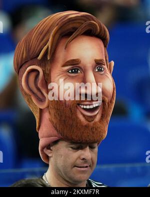 Argentina fan during the FIFA World Cup, Qatar. , . in Doha, Qatar. (Photo by Bagu Blanco/PRESSIN) Credit: Sipa USA/Alamy Live News Stock Photo