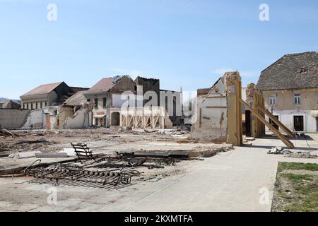 City center of Petrinja three months after devastating earthquake , in Petrinja, Croatia, on March 29, 2021 Photo: Edina Zuko/PIXSELL  Stock Photo