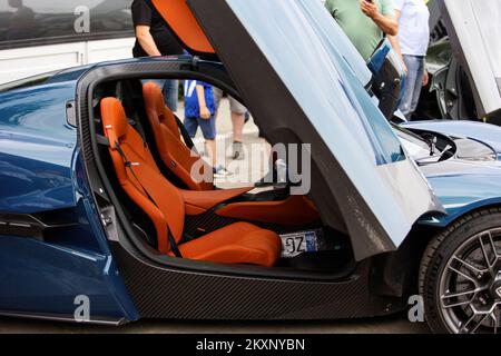 Pink Rimac Car Luxury car Nevera of Mate Rimac can be seen on Rally Pink Wing in ...