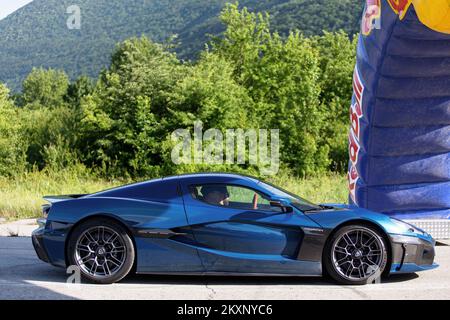 Pink Rimac Car Luxury car Nevera of Mate Rimac can be seen on Rally Pink Wing in ...